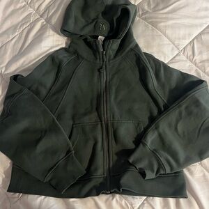 Lululemon Athletica Dark Green scuba full zip hoodie